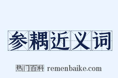 参耦近义词是什么意思的图片